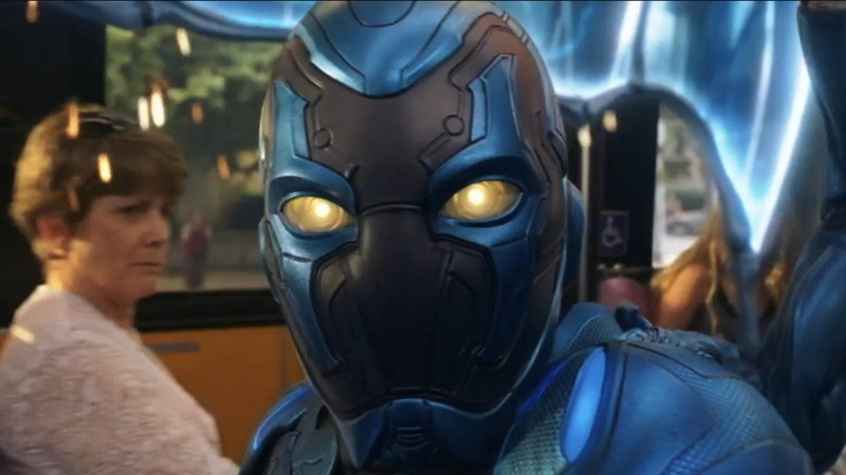 Jaime suits up as the Blue Beetle
