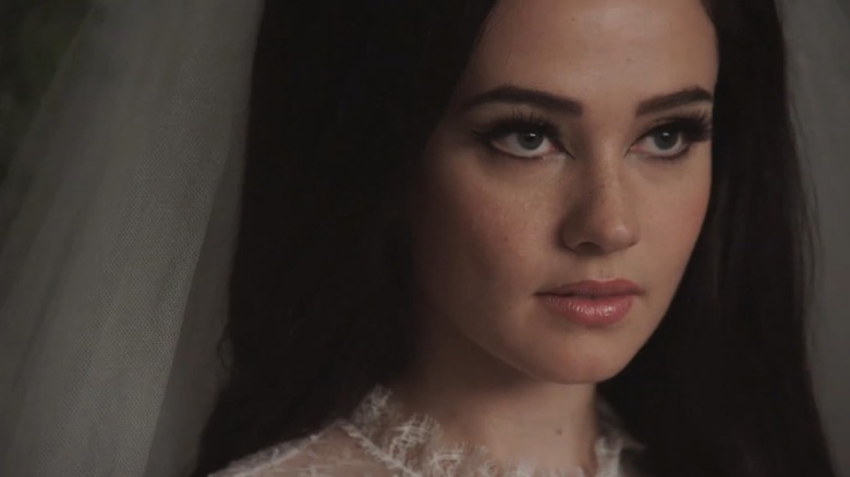Priscilla Presley looking concerned in Priscilla (2023)