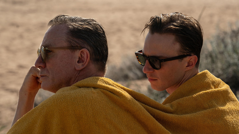 William Lee and Eugene Allerton watching the sea in Queer (2024)