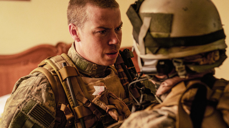 Erik looks tense while receiving orders in Warfare (2025)
