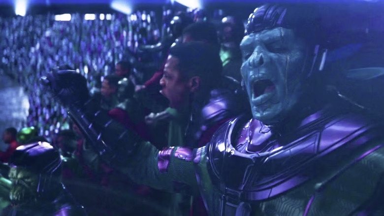 The Council of Kangs convenes in "Quantumania" (2023)