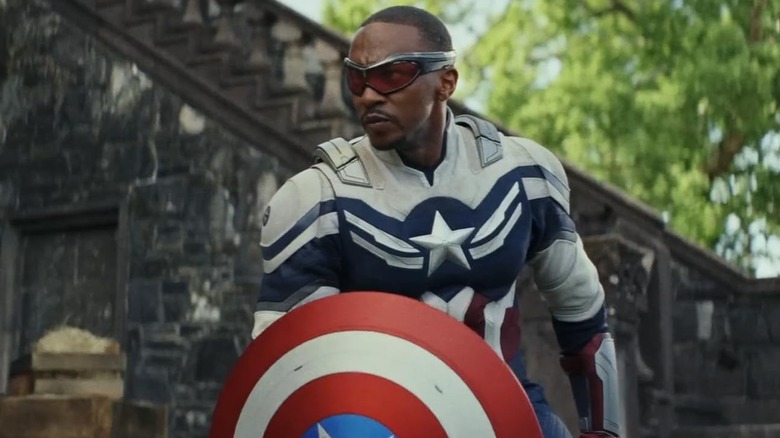 Sam Wilson fighting in "Captain America: Brave New World" (2025)