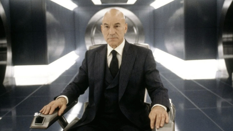 Professor X approaches the Cerebro room in "X-Men" (2000)