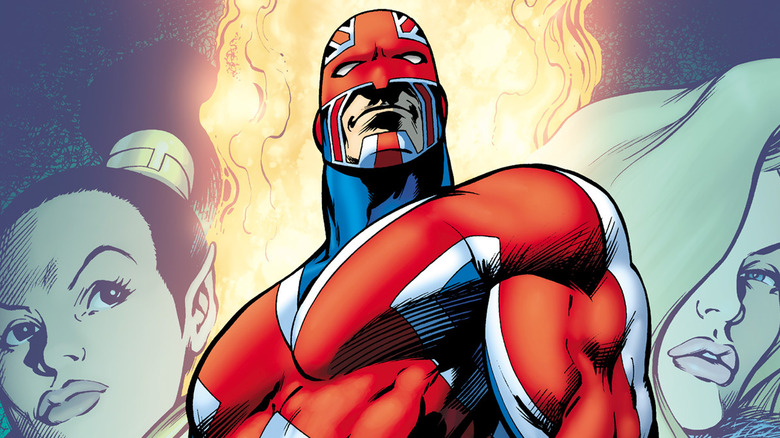 Captain Britain stands proudly