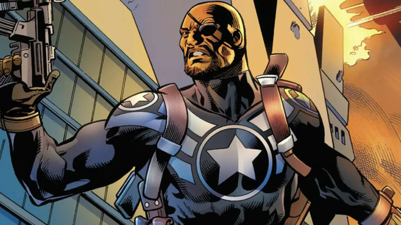 Nick Fury in battle