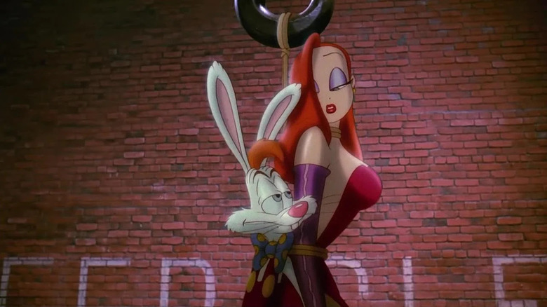 Roger and Jessica are tied up together in "Who Framed Roger Rabbit"