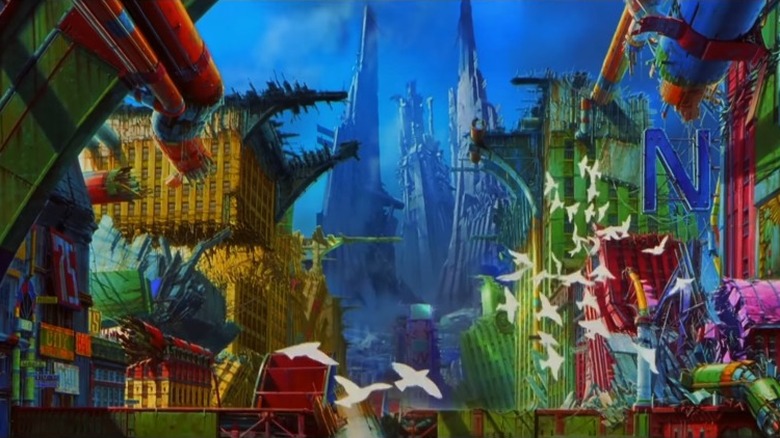 colorful metropolitan city