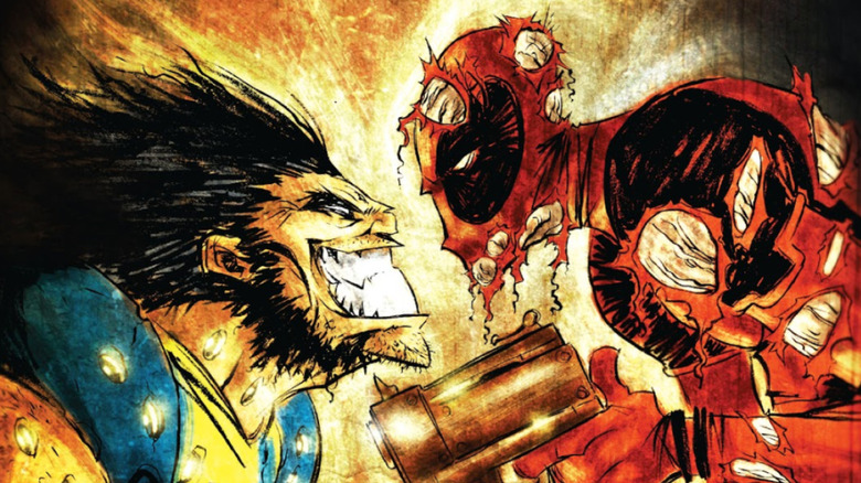 Wolverine vs Deadpool by Skottie Young