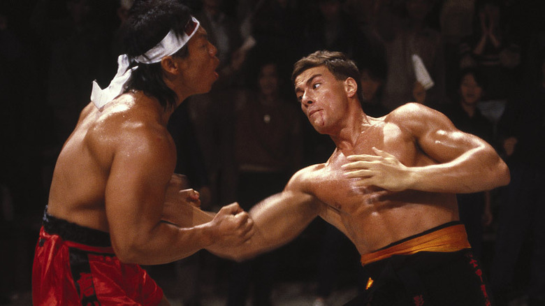 Dux punches Li in "Bloodsport" (1988)