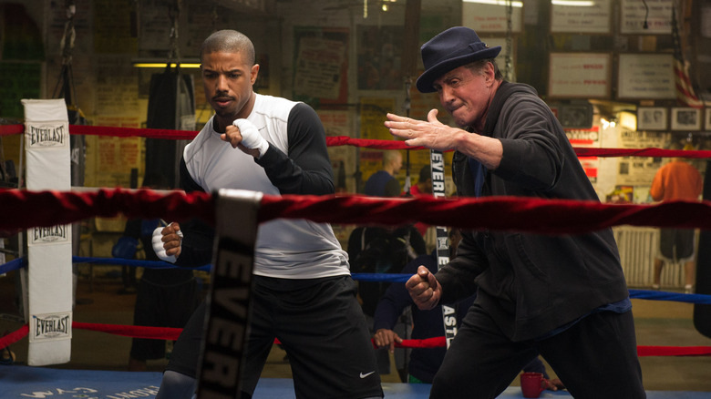 Rocky training with Donnie in "Creed" (2015)