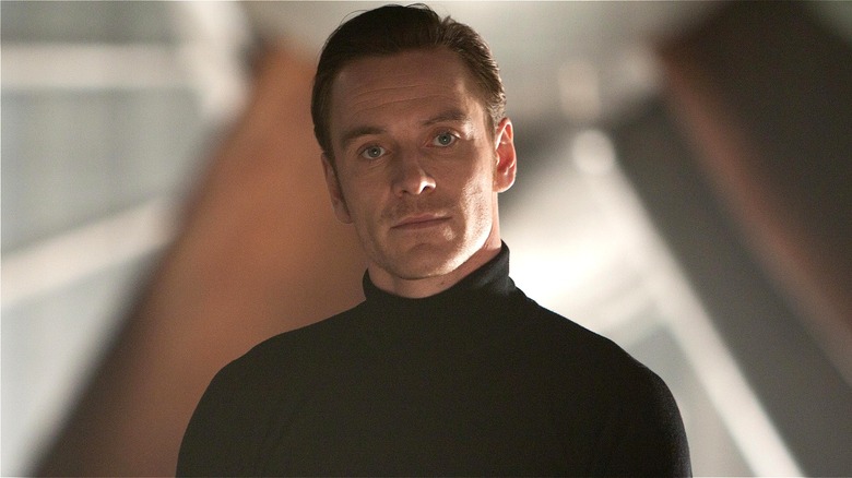 Erik in black turtleneck in X-Men: First Class