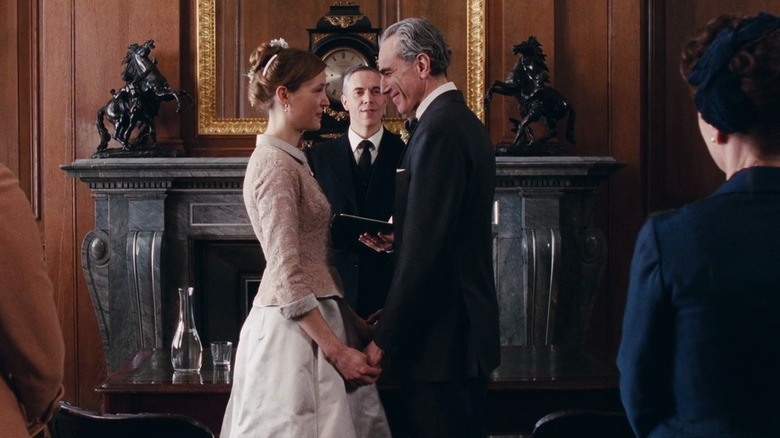 Alma and Reynolds getting married in Phantom Thread