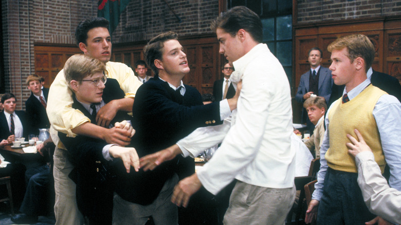 Chesty and Chris break up a fight between McGoo and David in School Ties