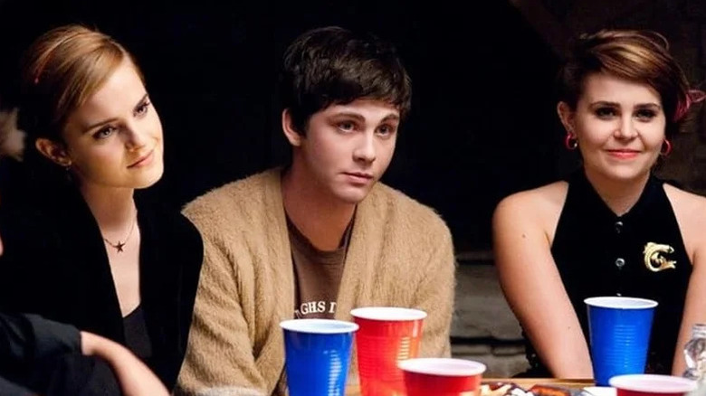 Sam, Charlie, and Mary Elizabeth at a party in The Perks of Being a Wallflower.