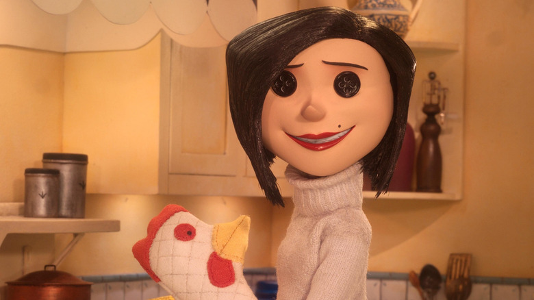 The other Mom grinning in Coraline