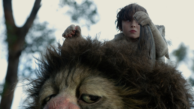 Max riding on the head of Carol in Where the Wild Things Are