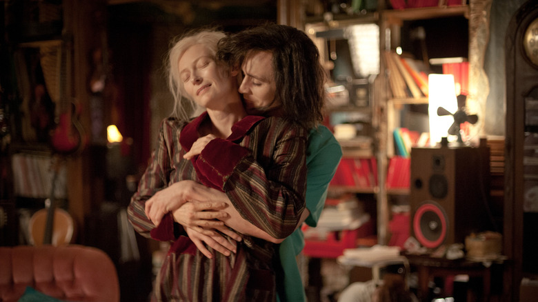 Adam and Eve embrace in "Only Lovers Left Alive" (2013)