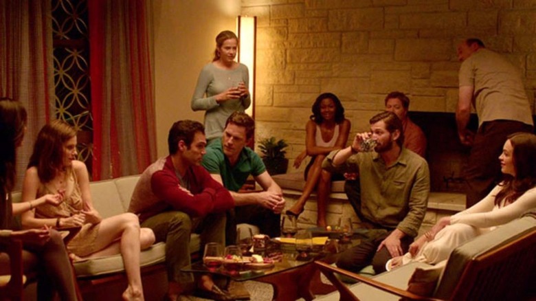 party gathered in living room