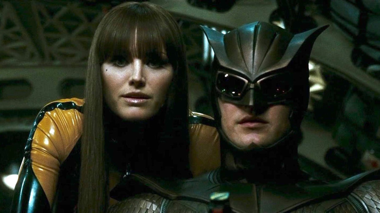 Silk Spectre II and Nite Owl II in "Watchmen" (2009)