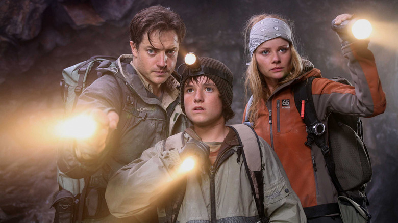 Trevor, Sam and Hannah explore a cave in Journey to the Center of the Earth (2008)