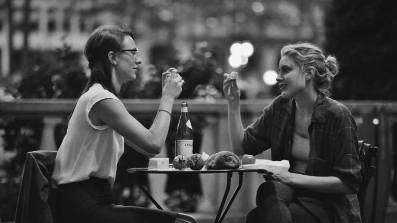 Frances and Sophie talk over food