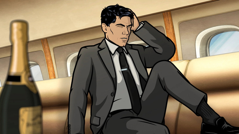 Archer waking up in a private plane