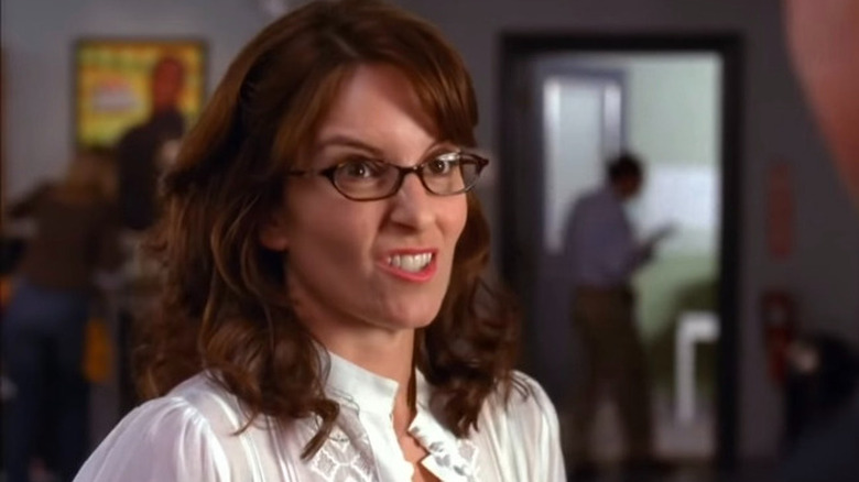 Tina Fey responding funny face