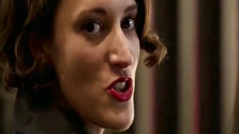 Phoebe Waller-Bridge turning to camera