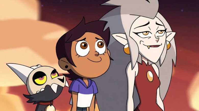 Luz sitting with Eda and King