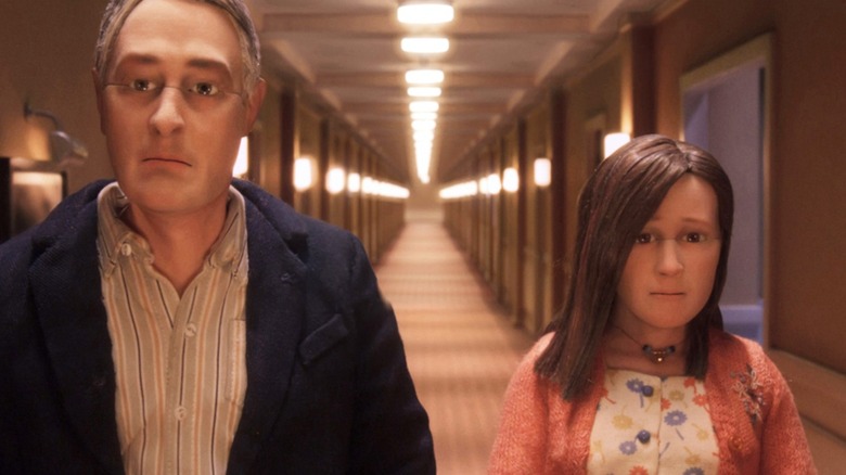Michael and Lisa in a hallway in "Anomalisa"