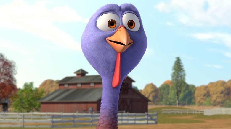 Reggie smiling in "Free Birds"