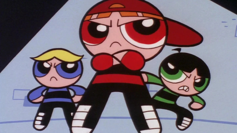 The Rowdyruff Boys stand together in "The Powerpuff Girls" (1998-2005)
