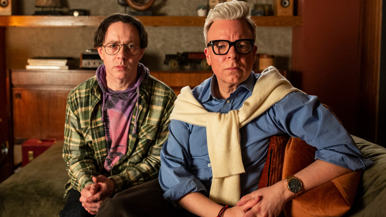 Two men sitting on a couch in "Inside No. 9"