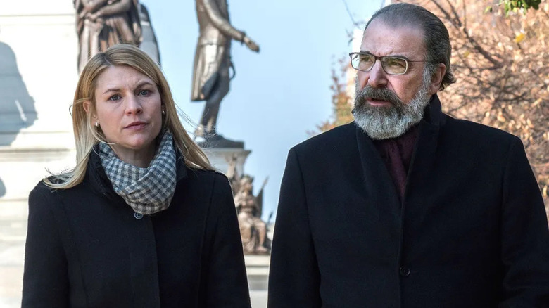 Carrie walking with Saul in "Homeland."