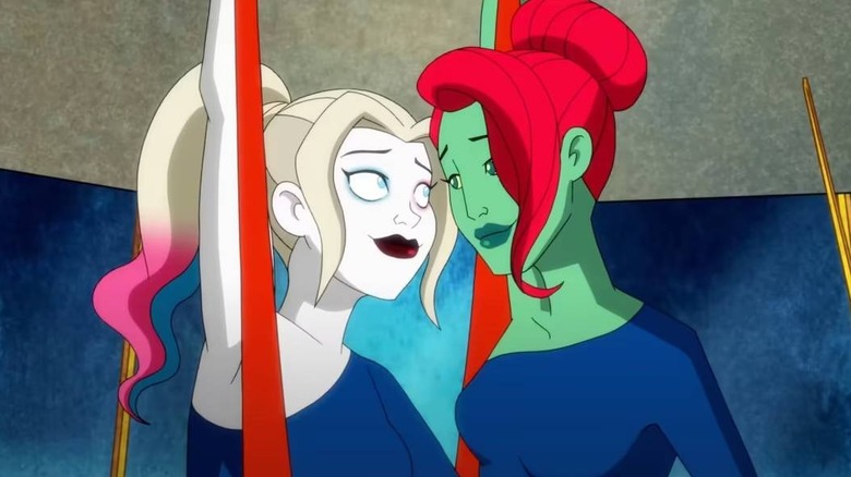 Harley Quinn next to Poison Ivy on "Harley Quinn" (2019-present)