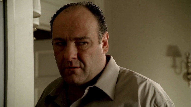 Tony Soprano giving annoyed sideye