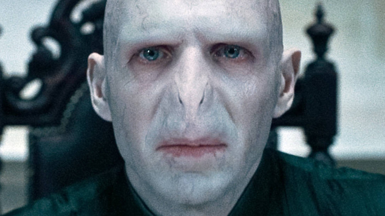 Lord Voldemort in a chair