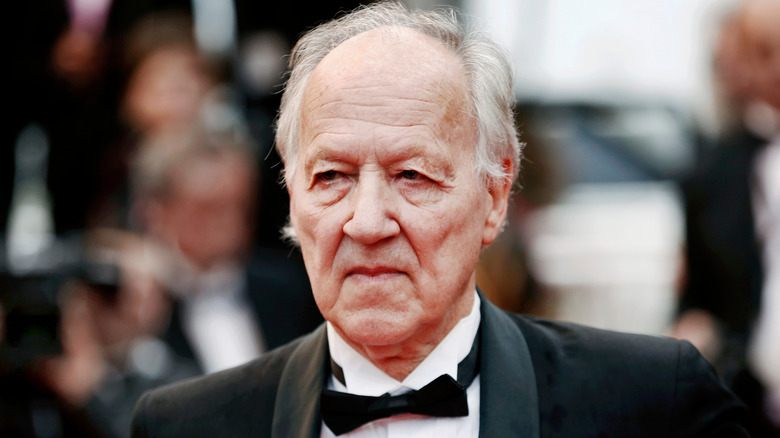 Werner Herzog wearing a tuxedo in Cannes in 2019