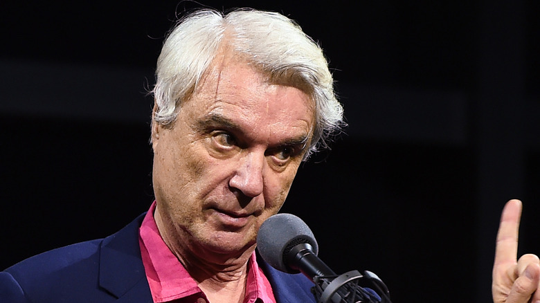 David Byrne pointing up