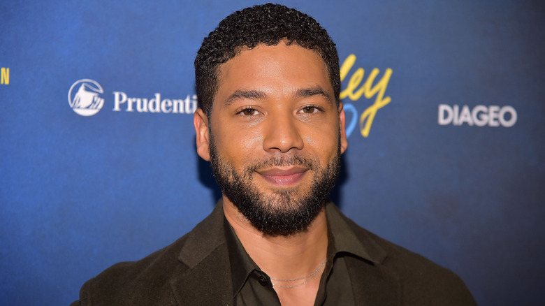 Jussie Smollett posing on the red carpet
