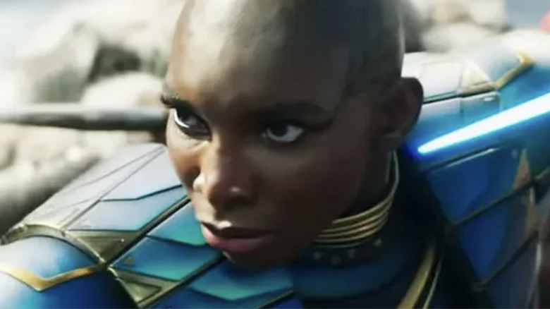 Michaela Coel in Midnight Angel armor