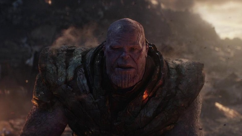 Weary Thanos defeated in Avengers: Endgame (2019)