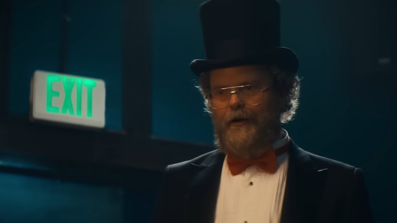 Rainn Wilson as Dr. Demento talking to Weird Al