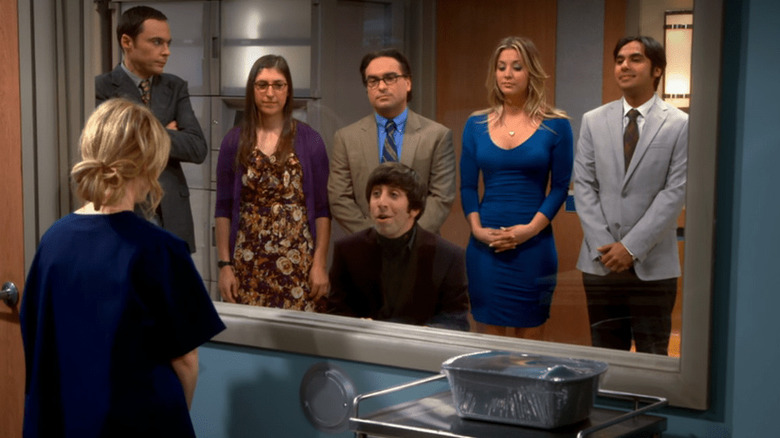 Sheldon Amy Leonard Penny Raj and Howard playing a song for Bernadette on The Big Bang Theory