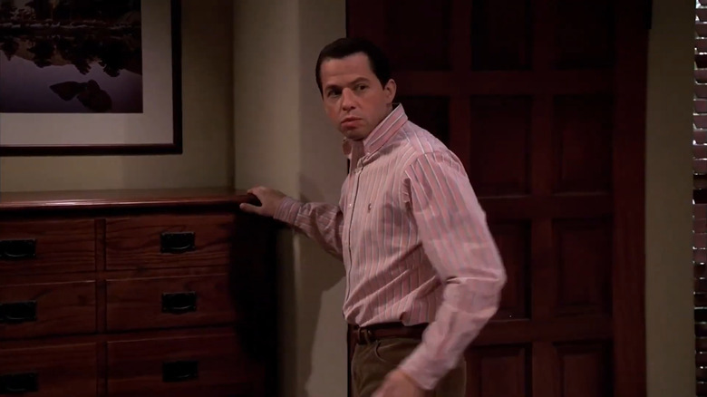 Alan Harper looking sheepish in Two and a Half Men