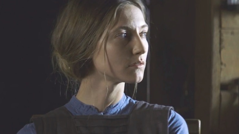 Lizzy staring to the side in "The Wind."