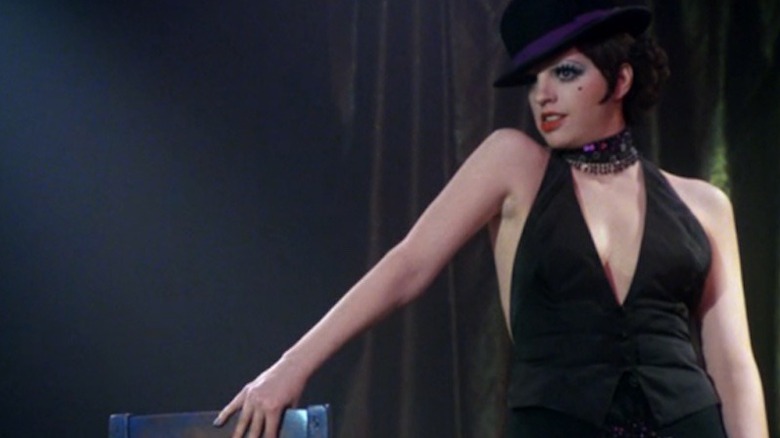 Sally Bowles performs at the Kit Kat Klub in 1930s Berlin in Cabaret.