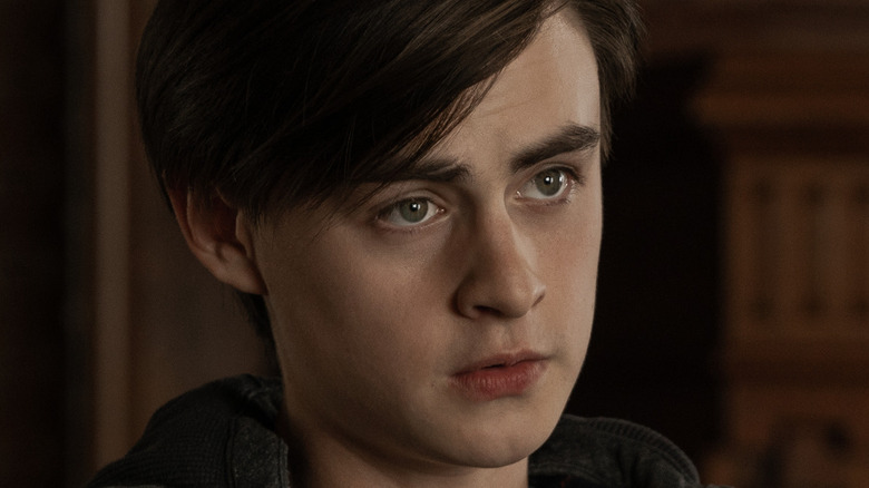 Jaeden Martell looks stiff