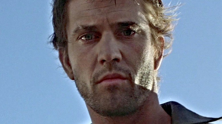 Mel Gibson in front of blue sky