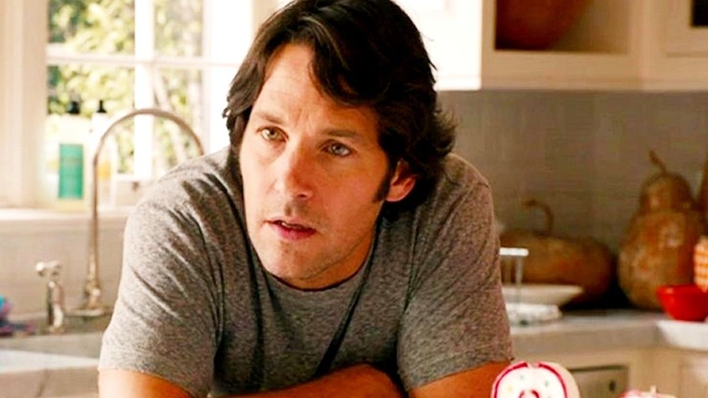 Paul Rudd at a table